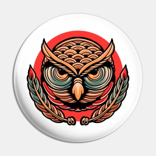 owl head tattoo Pin