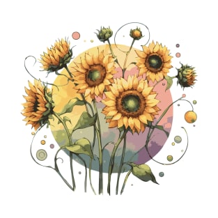 Sunflowers Watercolor T-Shirt