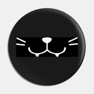 Smiley Kitty Black Pin