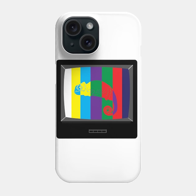 Chameleon TV Error Phone Case by alexgrigorasart