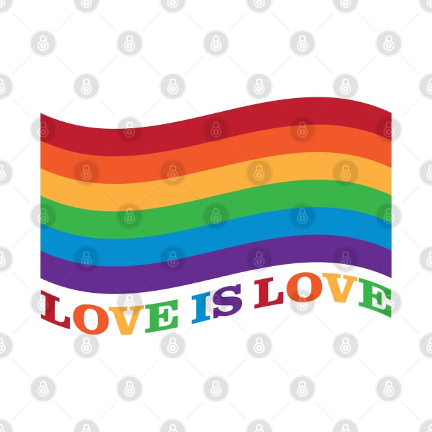 Love is Love Rainbow Flag by gentlemanjoan