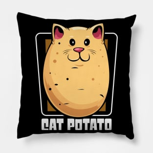 Cute Kawaii Cat Potato Vegetable Kitty Pillow