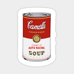 Camell’s Cream of AUTO RACING Soup Magnet