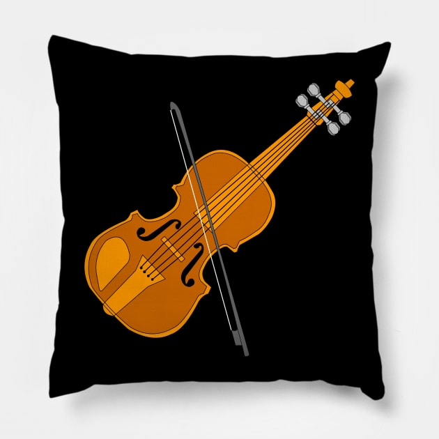 Violin Drawing Pillow by Barthol Graphics