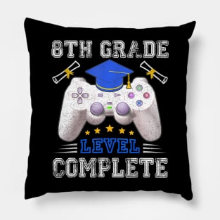8th Grade Level Complete Gamer Class Of 2024 Pillow