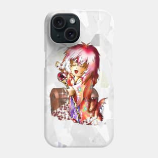 cute sorcerer with a treasure chest for fantasy fans Phone Case