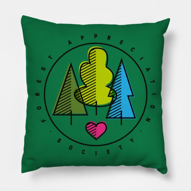 Forest Appreciation Society Pillow by Gintron