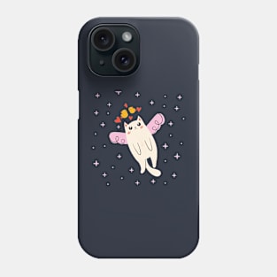 cat with wings flying Phone Case