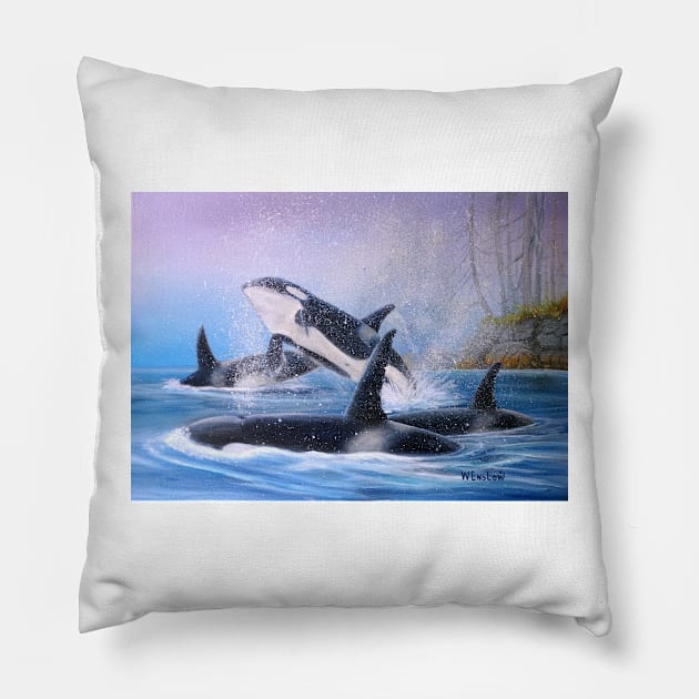 Orca Pod Pillow by Wayne2015