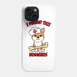 Funny orange dog is a nurse Phone Case