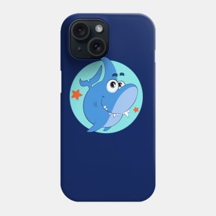 Cute shark cartoon character Phone Case
