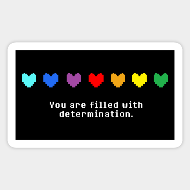 Undertale - Determination hearts - Undertale - Sticker