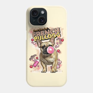 French bulldog lovers, sweet frenchie with pink bubblegum Phone Case