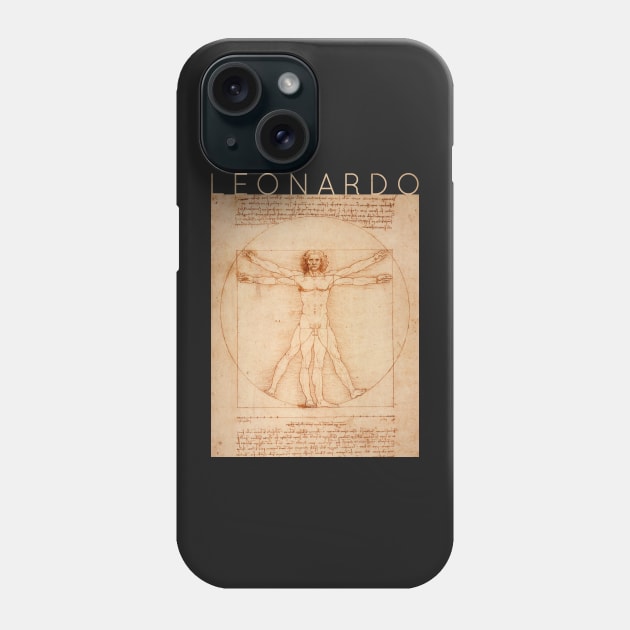 Vitruvian Man - Leonardo da Vinci Phone Case by TwistedCity