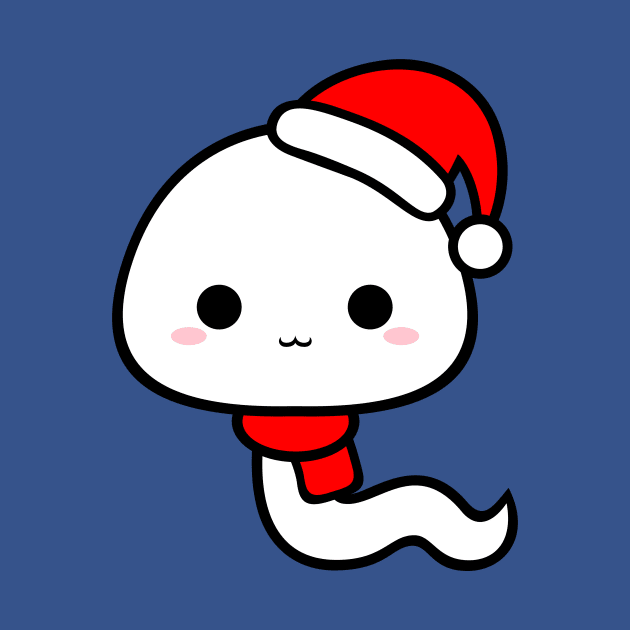 Cute Kawaii Sperm Wear Santa Hat by alien3287