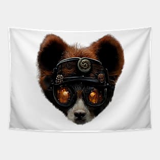 Steampunk Red Panda Orange Goggles No Shadow Tapestry