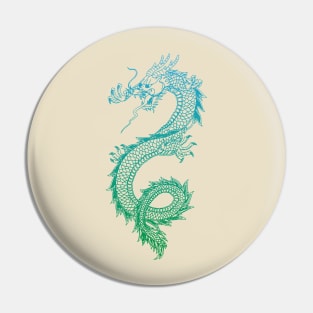 Awesome Asian Dragon TShirt Pin