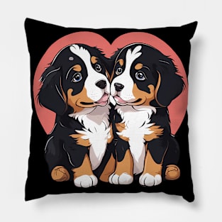 bernese mountain dog Pillow