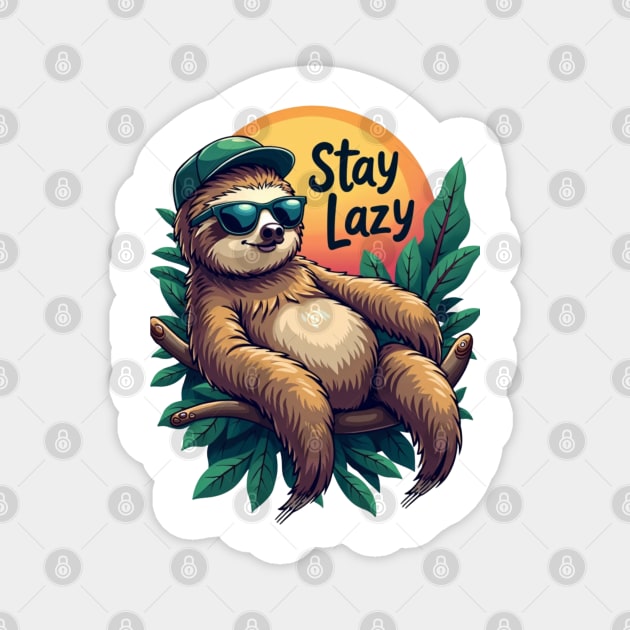 Slothful Serenity: Embracing the Lazy Life Magnet by Steve