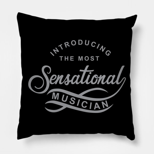 Funny Design  for a Musician Pillow by jazzworldquest