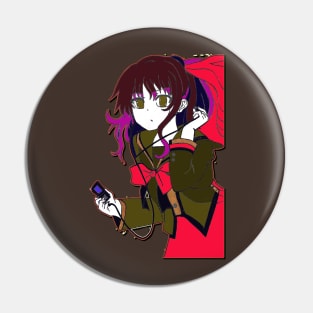 Anime College Girl Pin