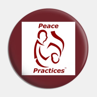 Peace Practices Logo 01 Red on White Pin