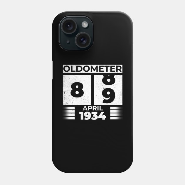 Oldometer 89 Years Old Born In April 1934 Phone Case by RomanDanielsArt