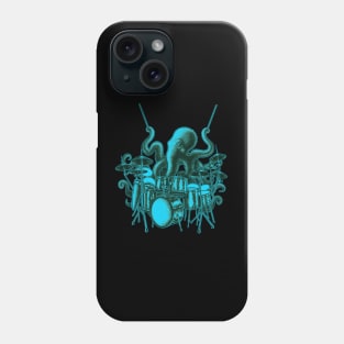 Octopus playing drums Phone Case