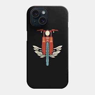 motorcycle with angel wings Phone Case