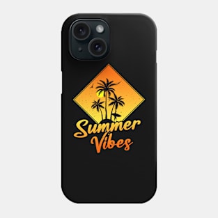 Retro Sunshine Summer Palm Trees Beach Tropical Summer Vibes Phone Case