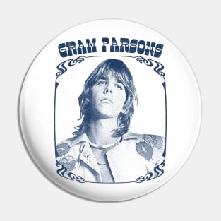 Gram Parsons // Retro Faded-Style Fan Art Design Pin
