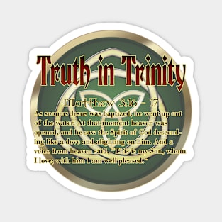 Truth in Trinity Matthew 3:16-17 Magnet