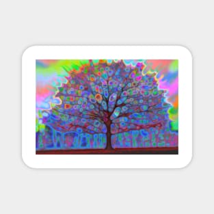 magical iridescent tree Magnet