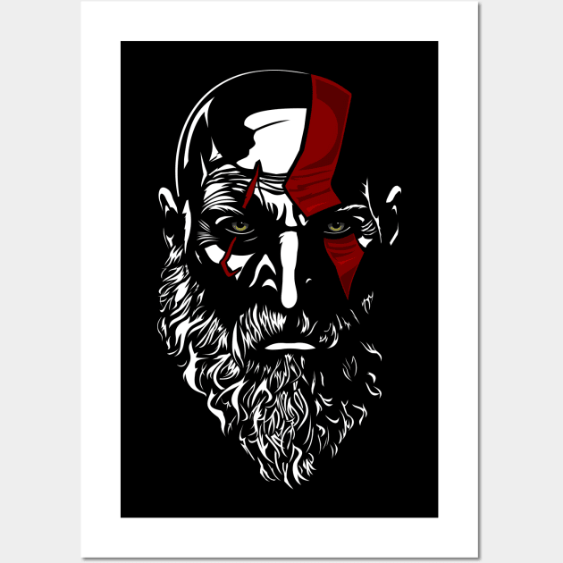 God Of War 4 Kratos In Dark Design Game Art Wall - POSTER 20x30