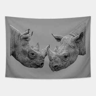 Rhino two heads are better than one! Tapestry