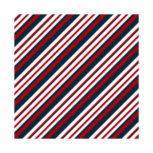 Red and Navy Blue Nautical Stripes T-Shirt