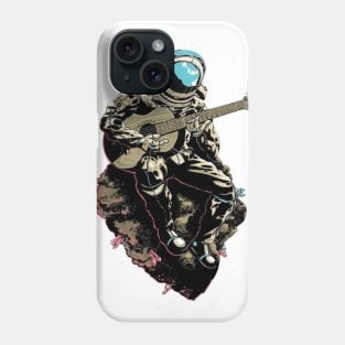 Astronaut Playing Guitar Shirt Galaxy Spaceman Guitarist Gift Phone Case