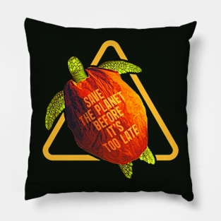 SAVE OUR PLANET EARTH T-Shirt Design Pillow