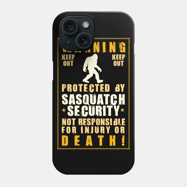 Sasquatch Security Bigfoot Phone Case by Tesszero