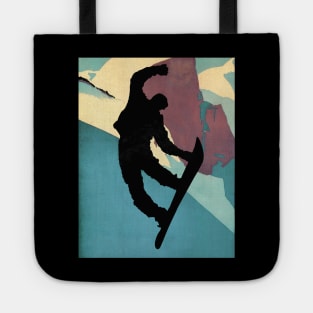 Snowboarding Dude, morning light Tote