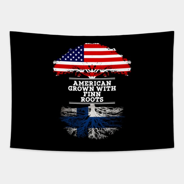 American Grown With Finn Roots - Gift for Finnish From Finland Tapestry by Country Flags