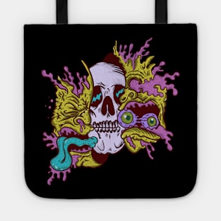 90s gross skull Tote