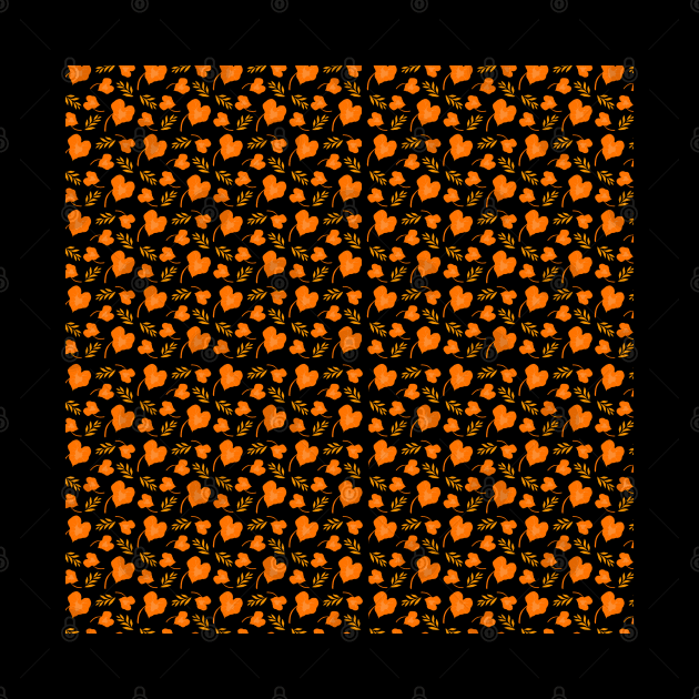 Orange Color Caladium Leaf Pattern by aybe7elf