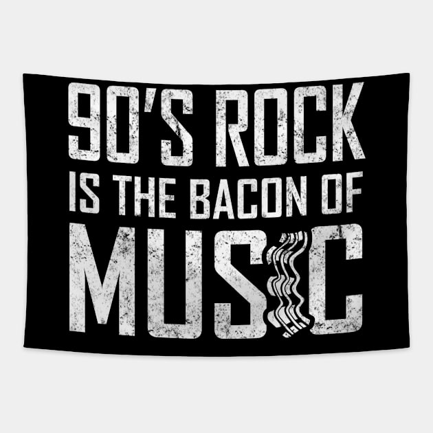 90s Rock Bacon of Music Tapestry by Baseball Gift