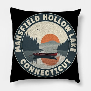 Mansfield Hollow Lake Connecticut Sunset Pillow