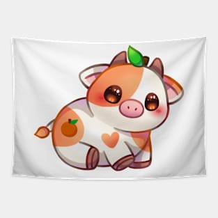 Orange Cow Tapestry