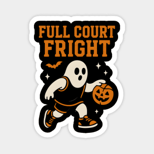 Full Court Fright Basketball Ghost Halloween Graphic Magnet