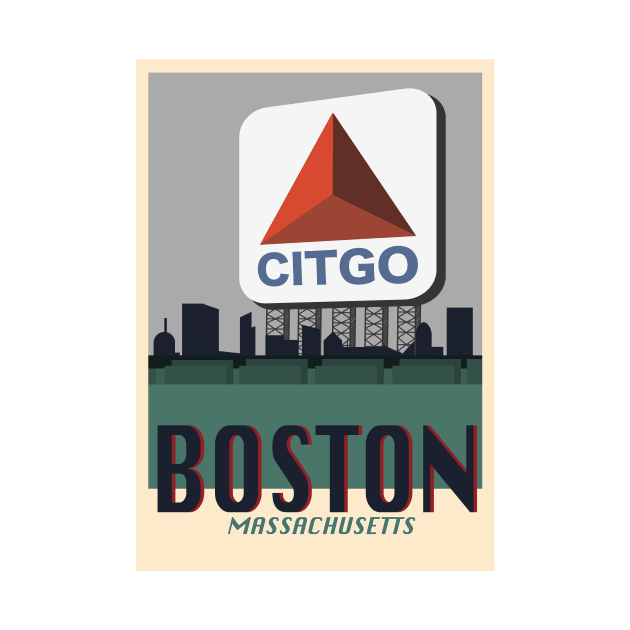 Boston Travel Poster 3 by Rosemogo