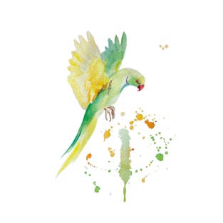 watercolor parrot art T-Shirt