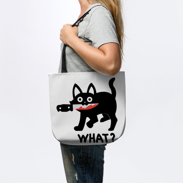 Cat What Funny Cat What Gift Funny Cat Design Tote Bag